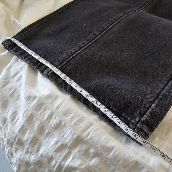 Insilence Women Daily Divided Low Waisted Wide Denim Jeans - 2024 - Black - Sz M - Picture 16 of 16